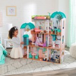 Casuta pentru papusi din lemn MDF Camila Mansion Dollhouse EZ Kraft Assembly cu Sunete si Lumini KidKraft